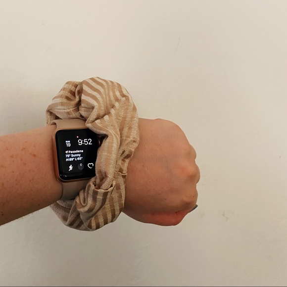 ‘GOLD RUSH’ Handmade Gold Striped Scrunchie - Picture 7 of 7